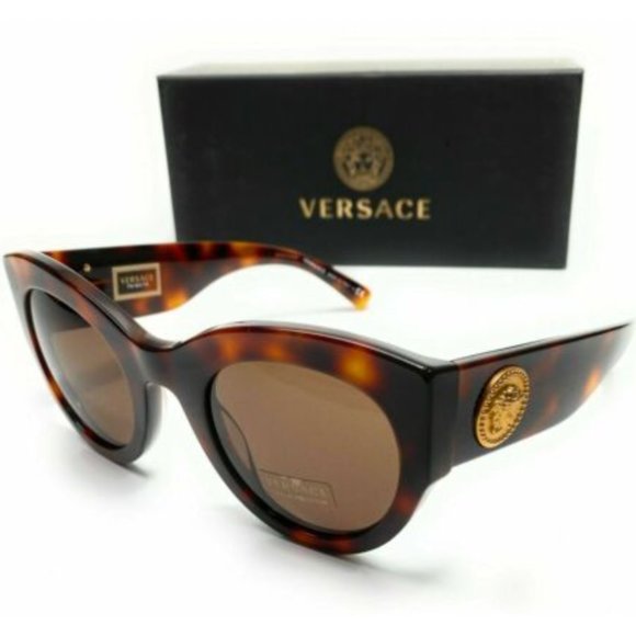 Versace Women\'s Havana Cat Eye Sunglasses!